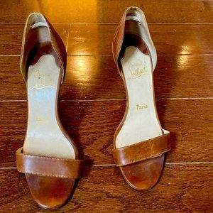 Christian Louboutin brown heels